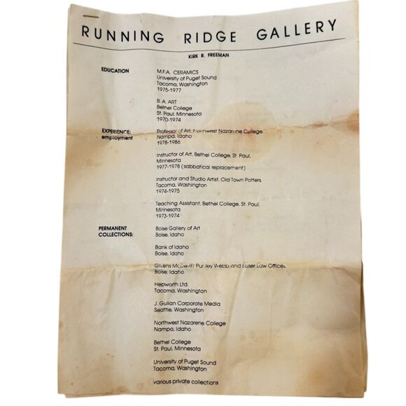 Signed Kirk Freeman Polychrome Ceramic Vase Studio Art Pottery Post-Modern 7"x5" - Picture 8 of 11